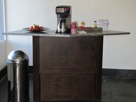 Free coffee and snacks while you wait.
