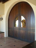 Large Arched Door with Window