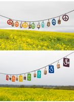 5 ft Peace and Chakra Flags