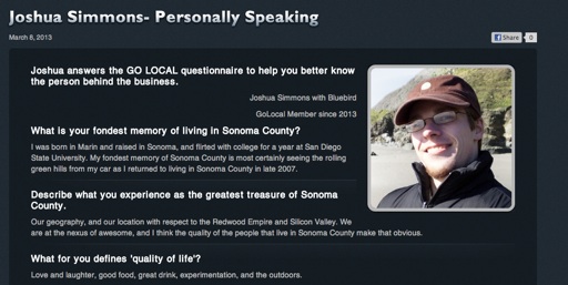 Submit a "Personally Speaking" Profile