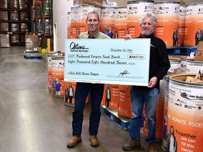 Oliver’s Customers Achieve $8,807 for Redwood Empire Food Bank