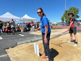 Helping record at the regional high school track meet held at Montgomery High School