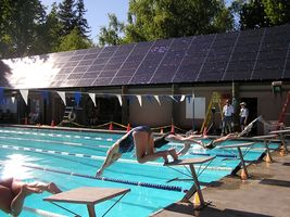 Ives Pool Solar Works Installation