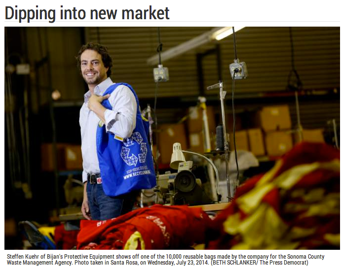 Santa Rosa Company Debuts 'Made Local' Reusable Bags